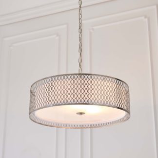 An Image of Orton Pendant Ceiling Light - Nickel Effect