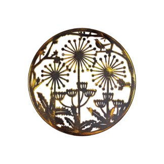 An Image of Allium Garden Wall Art 35cm - Antique Bronze