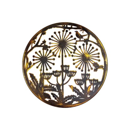 An Image of Allium Garden Wall Art 35cm - Antique Bronze