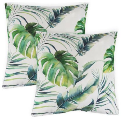 An Image of Streetwize Outdoor Cushion Green - Pack of 4