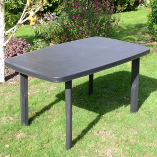 An Image of Rimini Rectangular Table Anthracite Anthracite