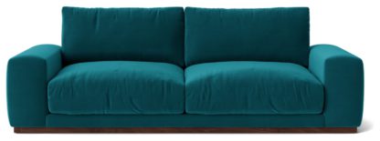 bf3fec990fc26a4a28b73e6cf3b3ed12444ccebecbc0f0b8d1640c0ef0492c94.jpg An Image of Swoon Denver Velvet 3 Seater Sofa - Granite Grey