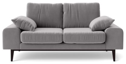 An Image of Swoon Tulum Velvet 2 Seater Sofa - Taupe