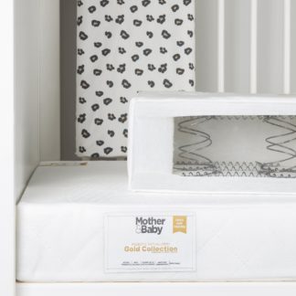An Image of Mother&Baby Rose Gold Hypoallergenic Sprung Mattress White