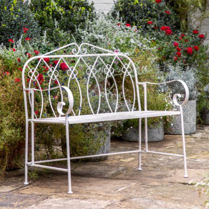 An Image of Malham Outdoor Bench White