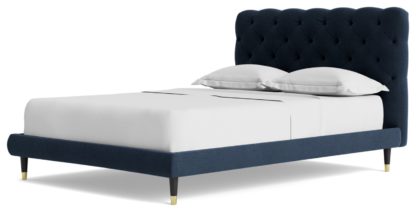 c3134b6de2a2ccda1b8cb2f782543566371e9a6b5ecd7f21415a40578ba5d26c.jpg An Image of Swoon Burbage Kingsize Velvet Bed Frame - Burnt Orange