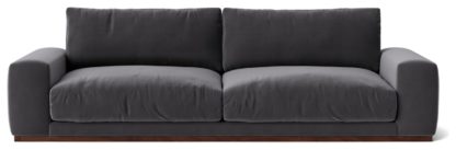 An Image of Swoon Denver Fabric 4 Seater Sofa - Indigo Blue