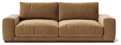 An Image of Swoon Denver Velvet 3 Seater Sofa - Granite Grey
