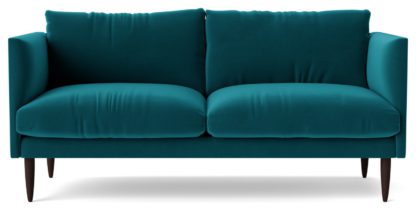 c69e839fd2787238e8ffd5b49aa202d17897b42992d54b6887db99bcf910293e.jpg An Image of Swoon Luna Fabric 2 Seater Sofa - Indigo Blue