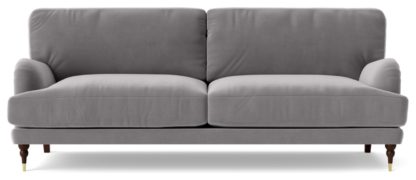 An Image of Swoon Charlbury Velvet 3 Seater Sofa - Fern Green