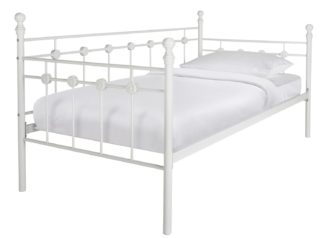An Image of Argos Home Abigail Single Metal Bed Frame - White