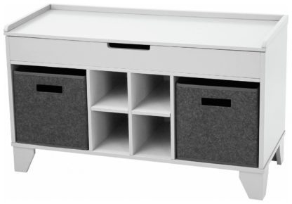 An Image of Lloyd Pascal Glade Ottoman Storage Unit - White