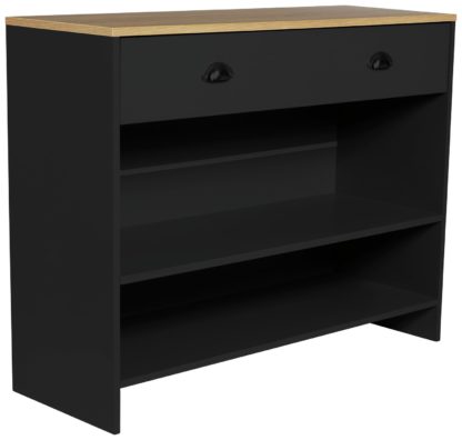 An Image of Lloyd Pascal Linwood 1 Drawer Console Table - Grey & Oak