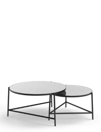 An Image of M&S X Fired Earth Charcoal Nesting Coffee Tables