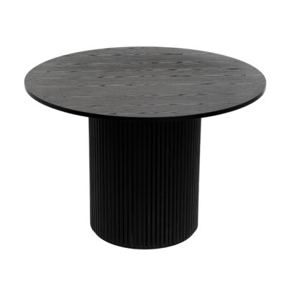 An Image of Amari 4 Seater Round Dining Table Black