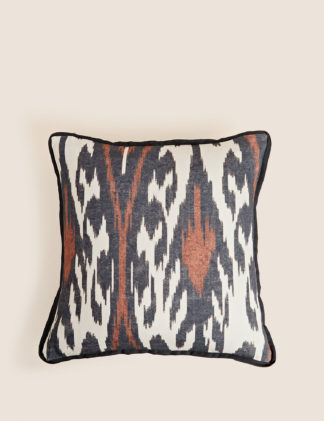 An Image of M&S Pure Cotton Ikat Print Cushion