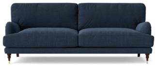 An Image of Swoon Charlbury Fabric 3 Seater Sofa - Indigo Blue