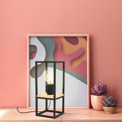 An Image of Eglo Libertad Table Lamp - Black