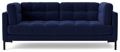 An Image of Swoon Landau Velvet 2 Seater Sofa - Fern Green