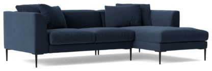 An Image of Swoon Alena Velvet Right Hand Corner Sofa - Fern Green