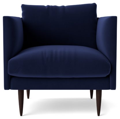 An Image of Swoon Luna Velvet Armchair - Taupe