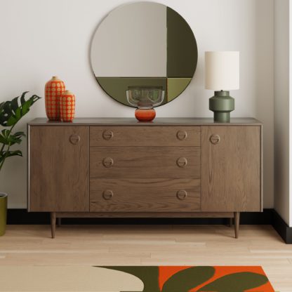 An Image of Arja Elements Large Sideboard Wood (Brown)