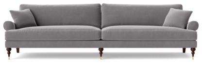 An Image of Swoon Sutton Fabric 4 Seater Sofa - Indigo Blue