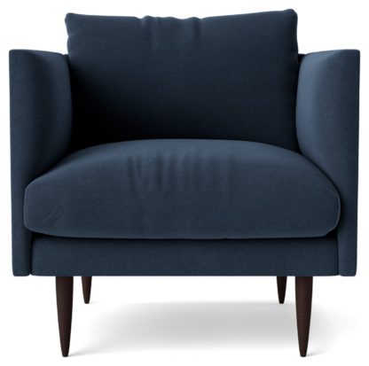 An Image of Swoon Luna Velvet Armchair - Taupe