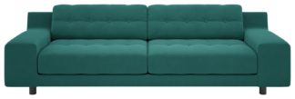 An Image of Habitat Hendricks 4 Seater Velvet Sofa - Teal