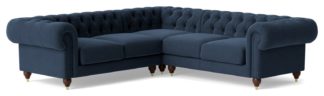 An Image of Swoon Winston Fabric 5 Seater Corner Sofa - Indigo Blue