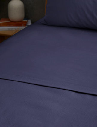 An Image of M&S Pure Brushed Cotton Flat Sheet