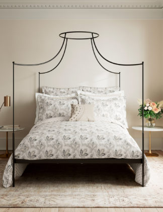 An Image of V&A Pure Cotton Percale Aarya Duvet Cover