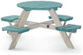 An Image of Plum Circular Picnic Table - Teal