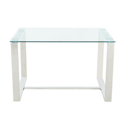 An Image of Madison 6 Seater Rectangular Dining Table, Glass Clear