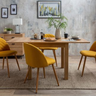 An Image of Fulton Oak Rectangular Dining Table with 4 Astrid Chairs Light Oak