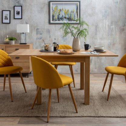 An Image of Fulton Oak Rectangular Dining Table with 4 Astrid Chairs Light Oak