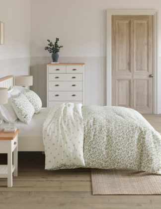 An Image of M&S Pure Cotton Floral Bedding Set