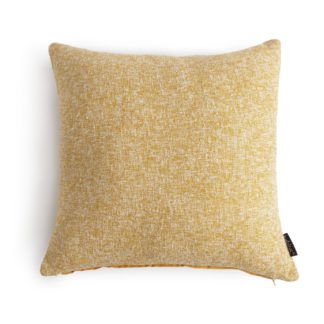 An Image of Habitat Boucle Handwoven Cushion - Mustard - 50x50cm