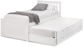 An Image of Julian Bowen Maisie Guest Bed with Drawer - White