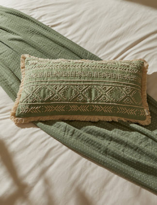 An Image of M&S X Fired Earth Acapulco Mendoza Bolster Cushion