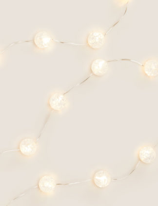 An Image of M&S 20 Frosted Ball String Lights