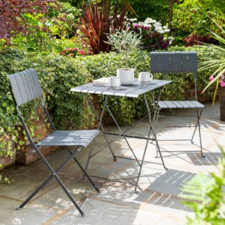 An Image of Courtyard 2 Seater Bistro Set Anthracite