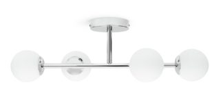 An Image of Habitat Metal 4 Light Bathroom Flush Ceiling Light - Chrome