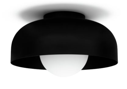160319dce459fbeff4858980cc306e00a28bc1eeeb6594d02a1ad28c0e546e59.jpg An Image of Habitat Modern Globe Metal Bathroom Ceiling Light- Black