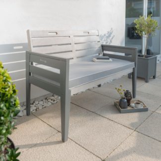An Image of Grigio 2 Seater Garden Bench Grey