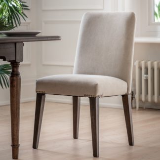 An Image of Matola Set of 2 Dining Chairs, Linen Brown