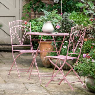 An Image of Dallow Bistro Set Pink