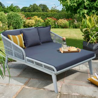 An Image of Dara Rope 2 Seater Day Bed Grey