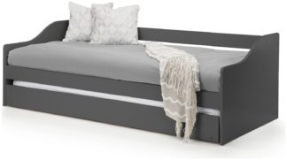 An Image of Julian Bowen Elba Wooden Guest Day Bed with Trundle - Black