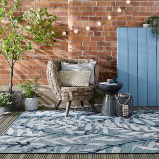 An Image of Willow Indoor Outdoor Rug Blue